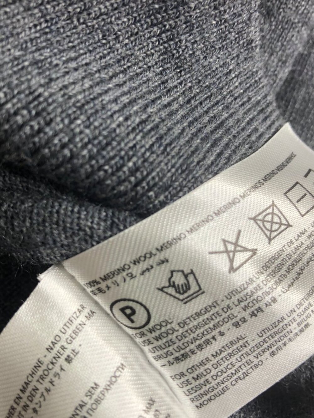 Collars & Co Pullover Sweater Mens XL Gray Australian Merino Wool 1/4 Zip - Picture 8 of 10